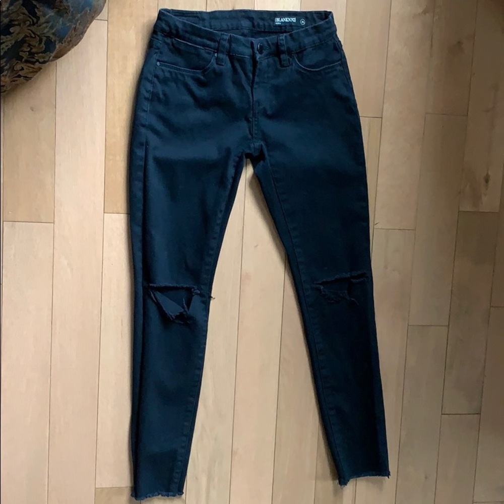 Blank NYC distressed black jeans